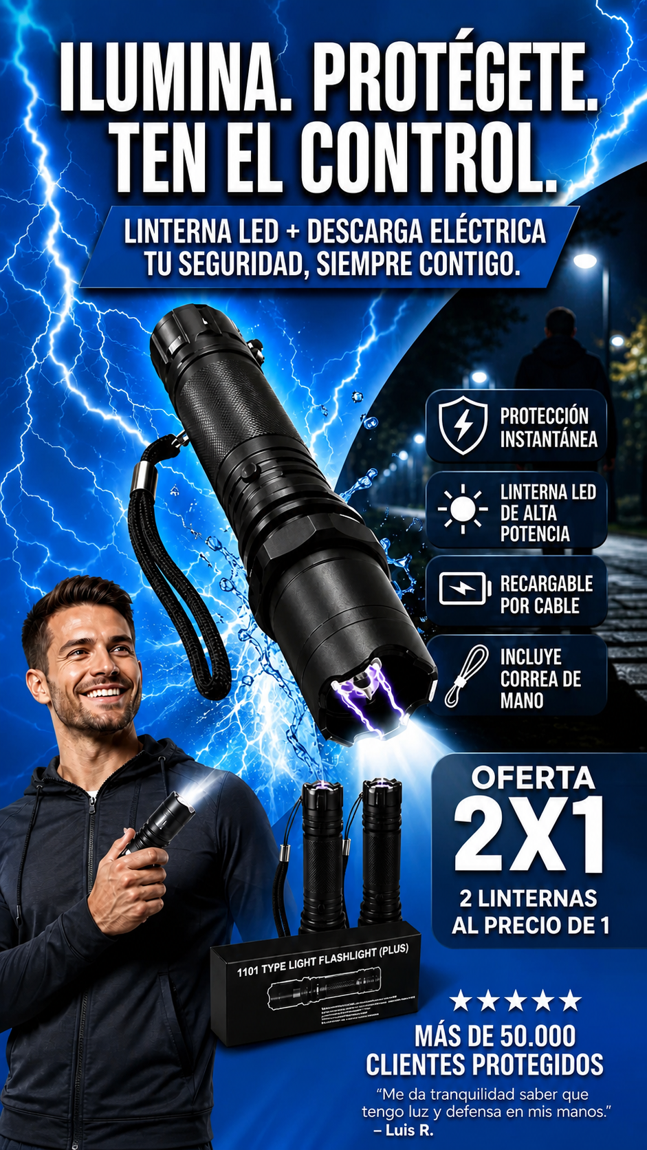 Protección y luz en segundos | Lleva 2 por el precio de 1